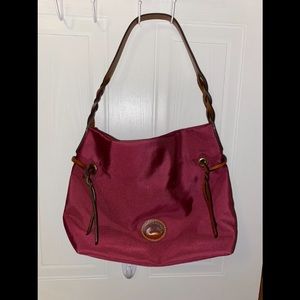 Maroon Nylon Dooney & Bourke Shoulder Bag